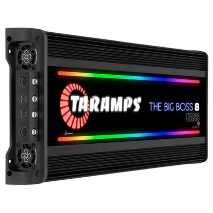 Taramps THE BIG BOSS 8 BASS BLACK 1-CH 8000W RMS 0.5 - 2 Ohms RGB Car Amplifier