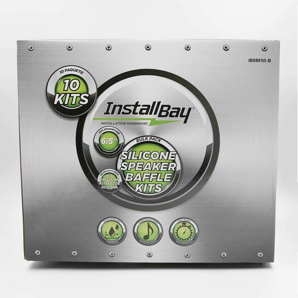 Install Bay IBSBF65 2 Piece Car Audio 6.5" Silicone Speaker Baffle Kit