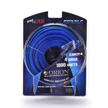 Orion COKIT4 1800W 4-Gauge Car Audio Complete Amplifier Wiring Kit Soft Rubber