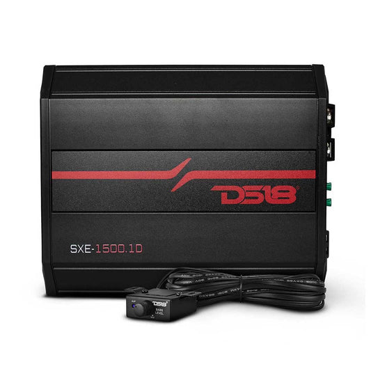 DS18 SXE-1500.1D/BK 1-CH Monoblock 1500W Peak Class-D Compact Amplifier (BLACK)