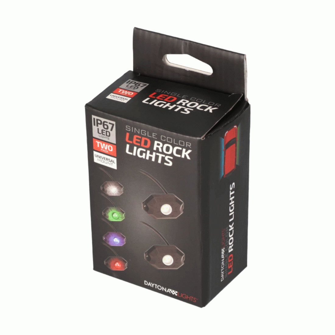 Metra DL-ROCKR IP67 Rated Single Color Universal LED Red Rock Lights - 2 Pack