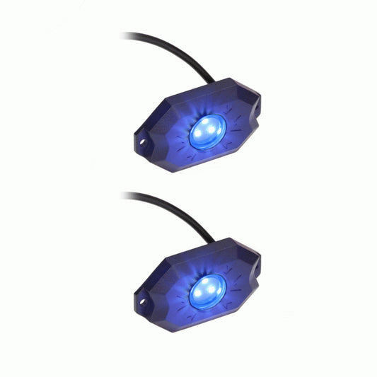 Metra DL-ROCKB IP67 Rated Single Color Universal LED Blue Rock Lights - 2 Pack