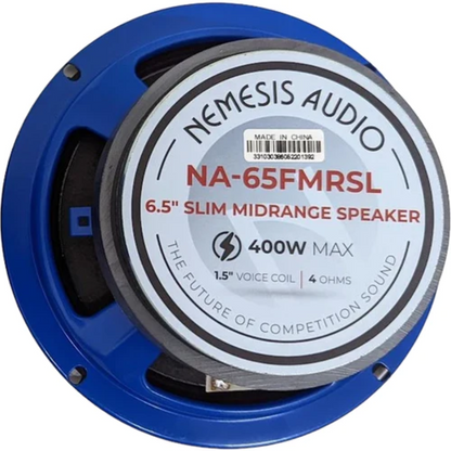 Nemesis Audio NA-65FMRSL 6.5" 400W Max 4-Ohms Shallow Midrange Car Speaker