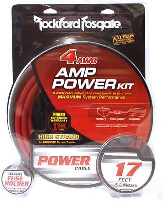 Rockford Fosgate RFK4 4 Gauge Amplifier Power Installation Kit