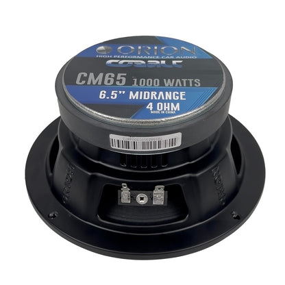 Orion CM65 Cobalt Series 6.5" 1000W Max 4-Ohm Car Audio Midrange Speakers (Pair)