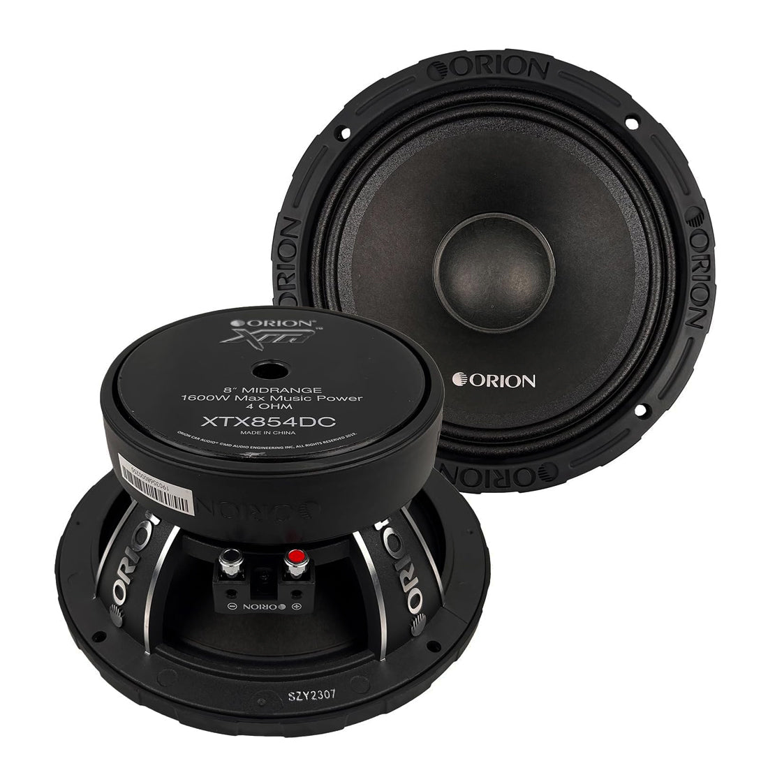 Orion XTX854DC XTR Series 8" 1600W Max 4-Ohm Dust Cap Midrange Speakers (Pair)