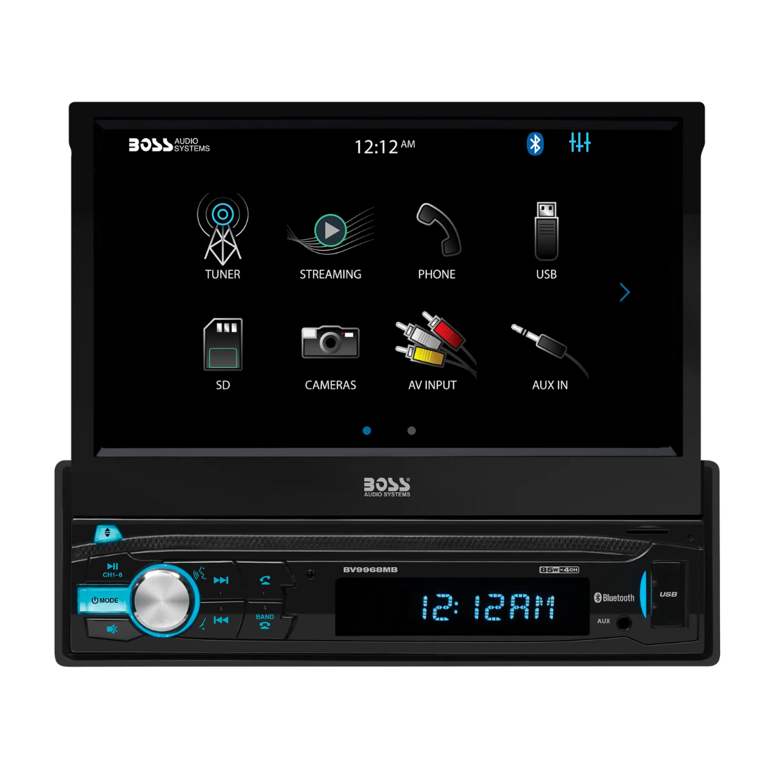 Boss Audio BV9968MB 1-DIN 7" Touchscreen Bluetooth USB Digital Media Receiver