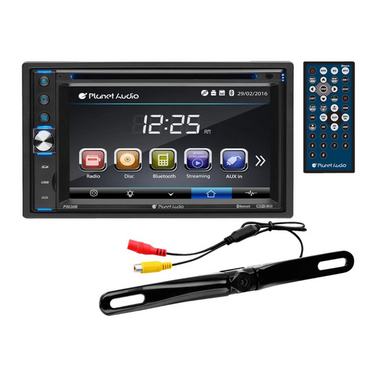 Planet Audio P9630BRC 2-DIN DVD Bluetooth Receiver 6.2" Touchscreen +Back-Up Cam