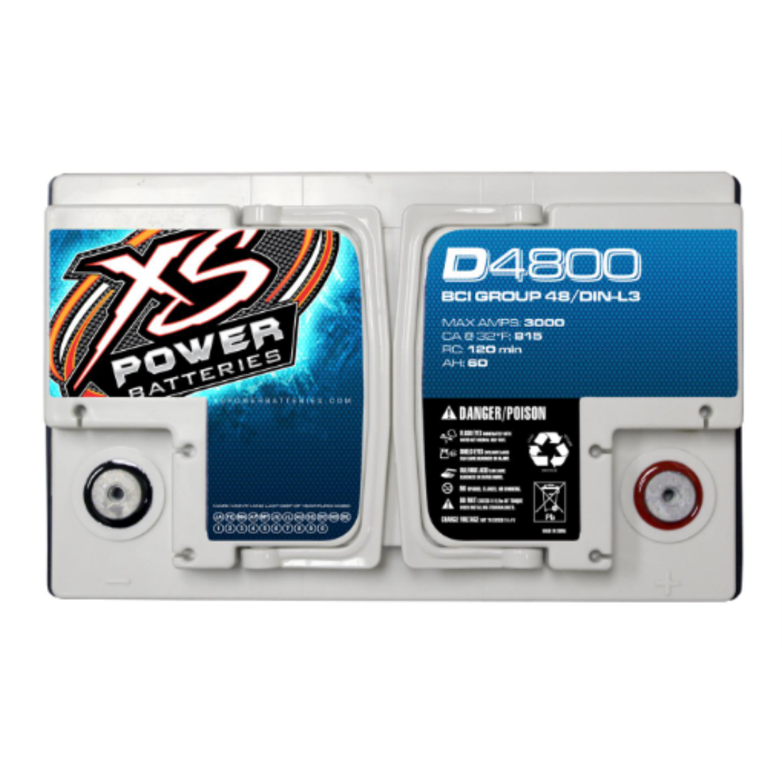 XS Power D4800 3000 Amp 12V Group 48 Car Audio Sealed AGM Power Cell Battery