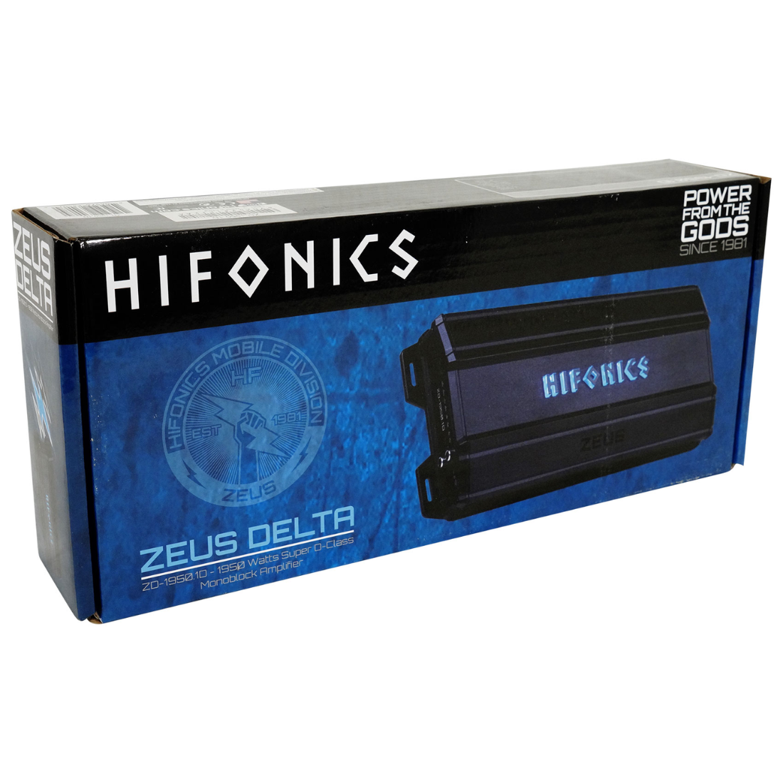 Hifonics ZD-1950.1D 1-CH Monoblock 1950W Max Class-D Car Audio Compact Amplifier