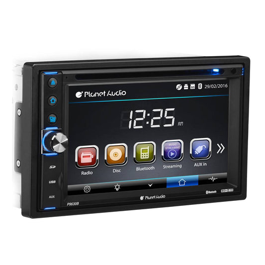 Planet Audio P9630B 80 Watts Double-DIN, DVD Player 6.2" Touchscreen Bluetooth