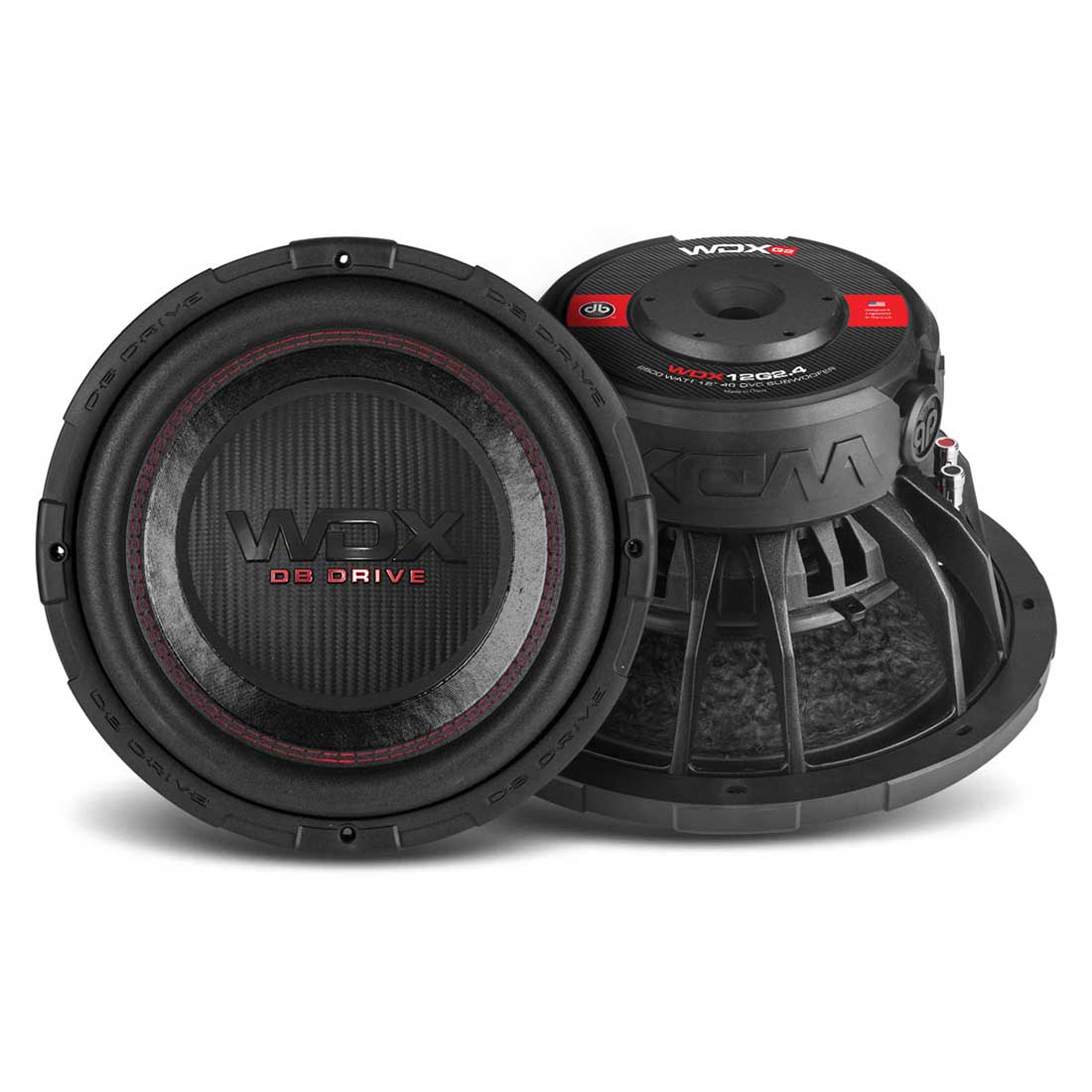 DB Drive WDX12G2.4 12" 2500W Max Dual 4-Ohm Voice Coil DVC Car Audio Subwoofer