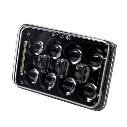 Heise HE-4X6B1 4" x 6" 60 Watt 18 LED Rectangular Headlights w/ Black Front Face