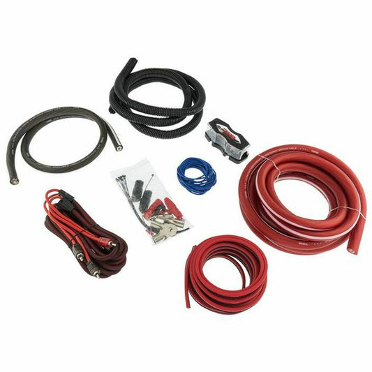 DS18 AMPKIT0 0-Gauge Amp Kit Amplifier Install Wiring Complete 0 AWG Wire