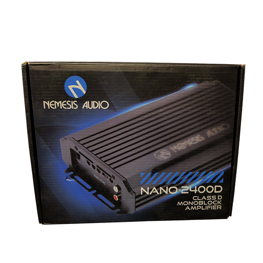 Nemesis Audio NANO-2400D 1-CH Monoblock 2400W Max @ 1-Ohm Class-D Car Amplifier