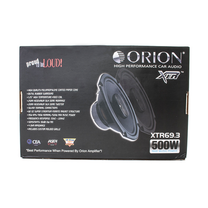 Orion XTR69.3 6" x 9" 3-Way 400W Max 4-Ohms Car Audio Coaxial Speakers (Pair)