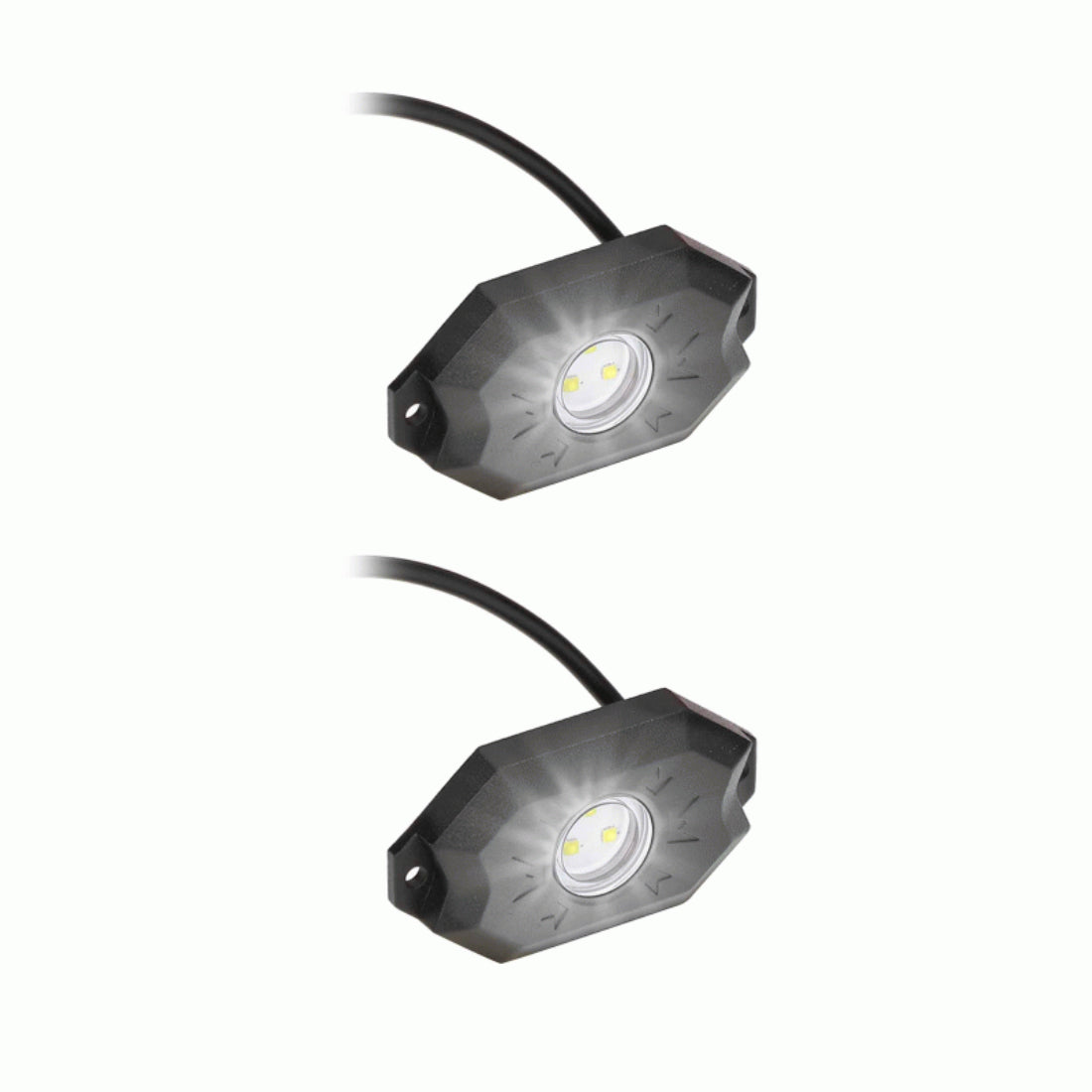 Metra DL-ROCKW IP67 Rated Single Color Universal LED White Rock Lights - 2 Pack