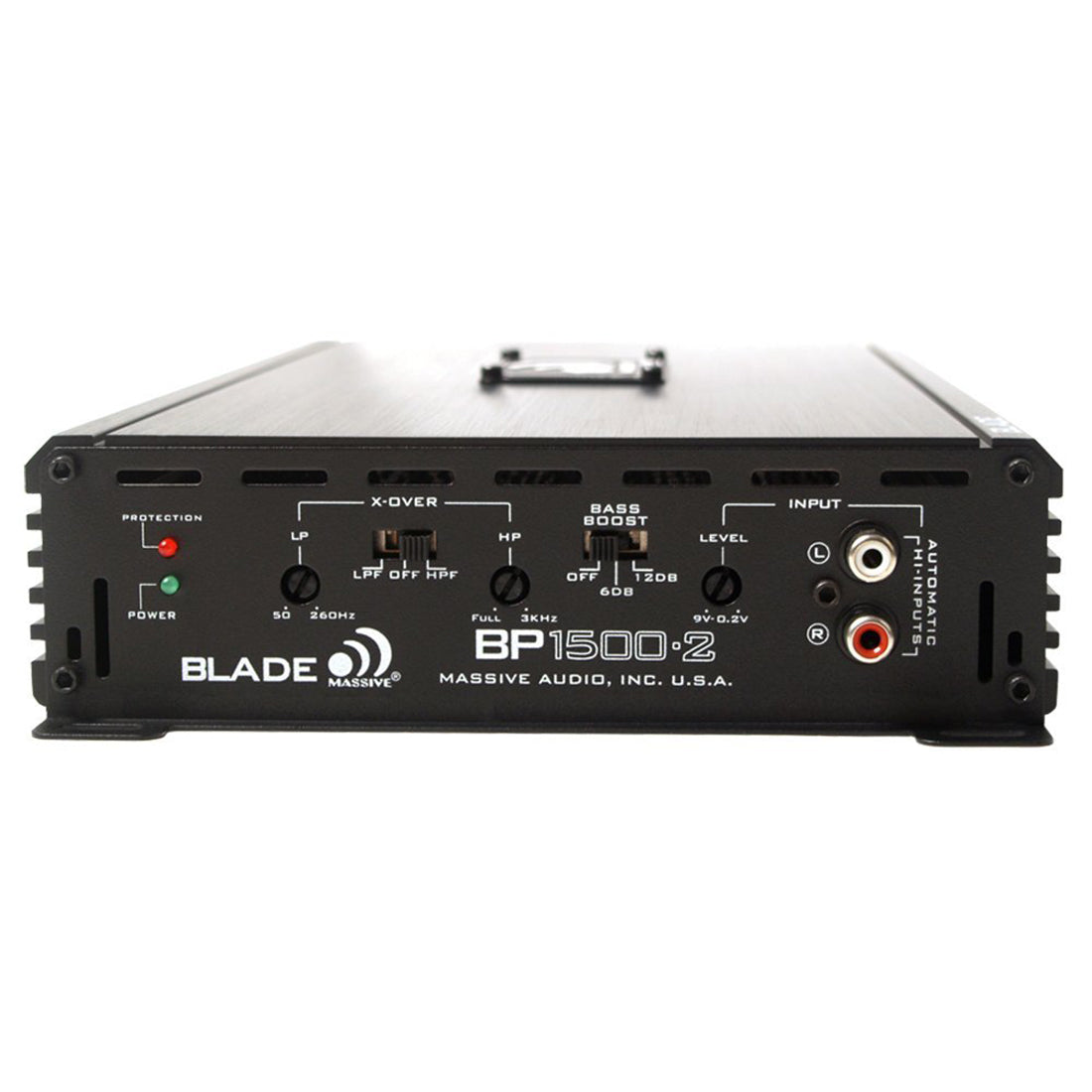 Massive Audio BP1500.2 2-Channel 1500W Peak Full Range Class-AB Car Amplifier