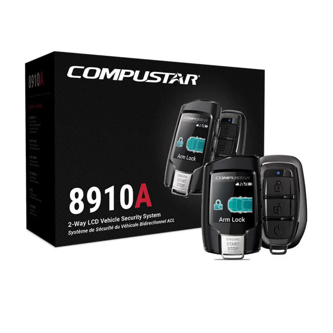 Compustar CS8910-A All-in-One 2-Way LCD Car Alarm & Security System Bundle