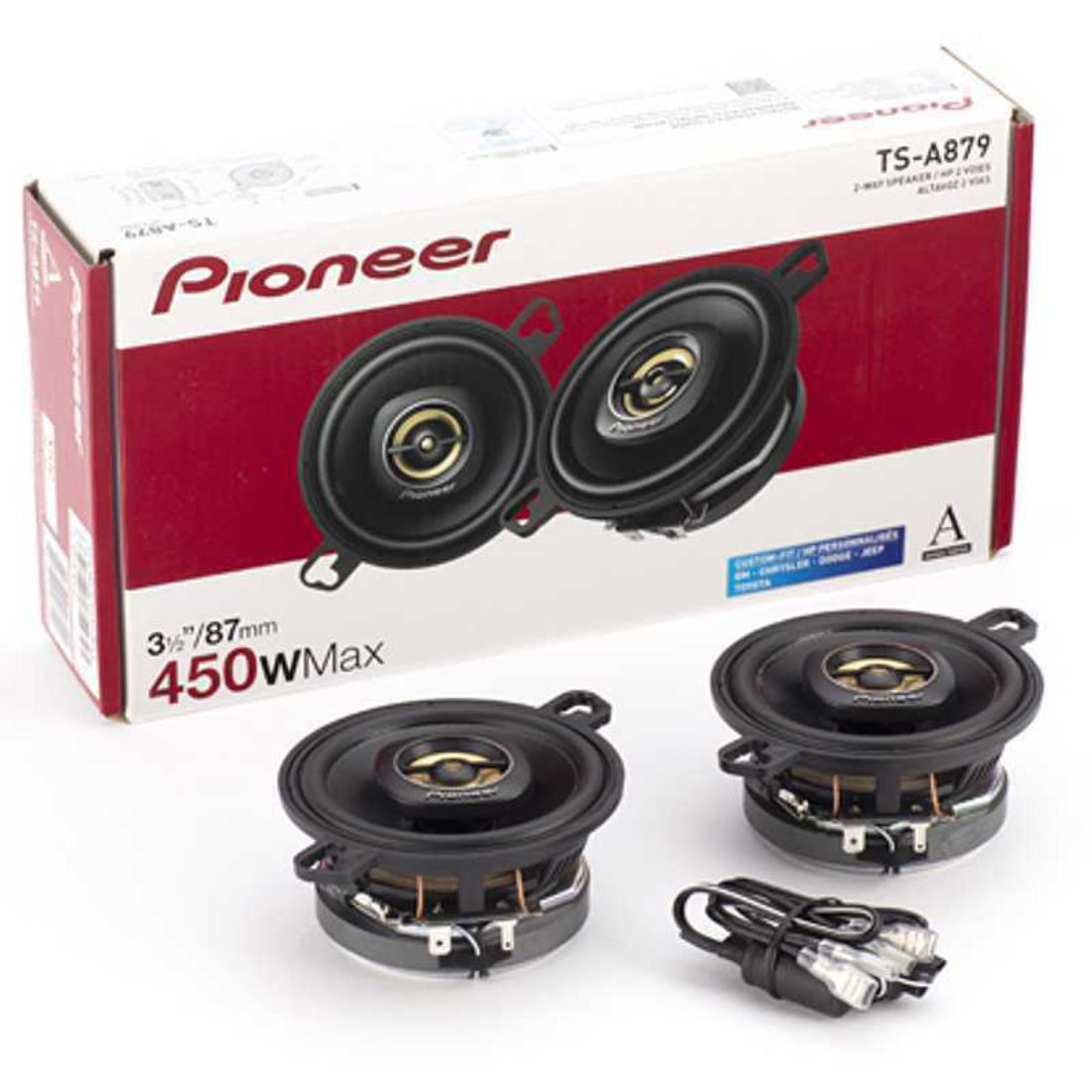 Pioneer TS-A879 3.5" 450W Max 2-Way 4-Ohms Car Audio Coaxial Speakers - Pair