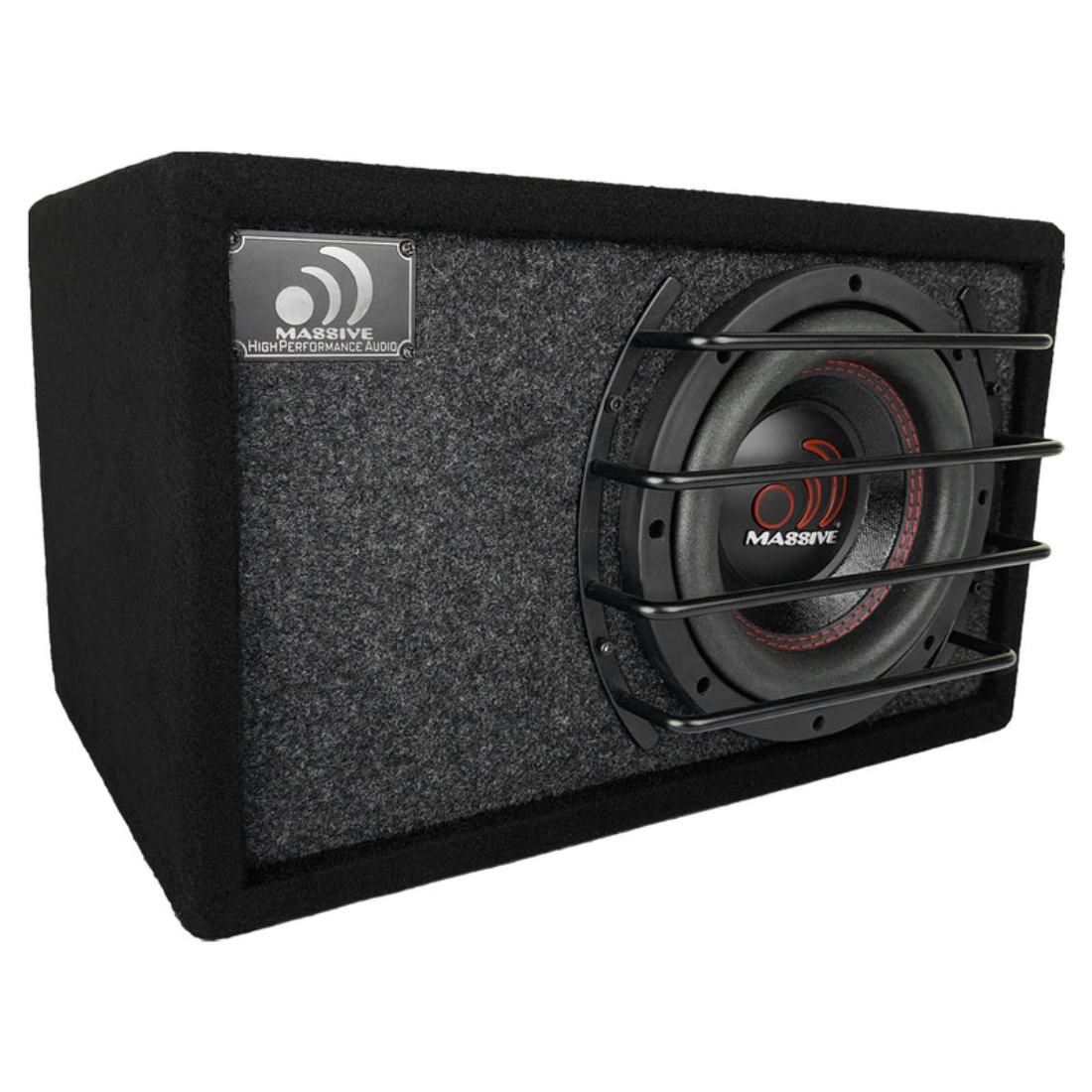 Massive Audio BG-6 6.5" 500W Max 2-Ohm Pre-Loaded Subwoofer in Ported Enclosure