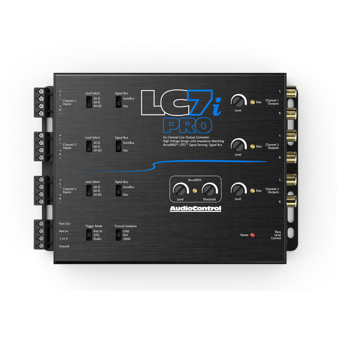 AudioControl LC7i PRO 6 Channel Line Out Converter with AccuBASS & Dash Remote