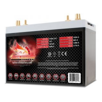 Full Throttle FT965-27F 12V 100Ah CCA 965 Amps High-Performance AGM Battery