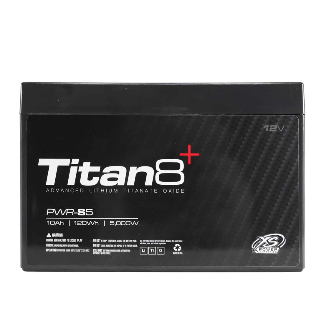 XS Power Titan8 PWR-S5 2000 Amp 12V 10AH Lithium Titanate Car Audio Battery