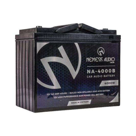 Nemesis Audio NA-4000B 4000W 12V 140AH Car Audio AGM Power Cell Battery