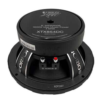 Orion XTX854DC XTR Series 8" 1600W Max 4-Ohm Dust Cap Midrange Speakers (Pair)