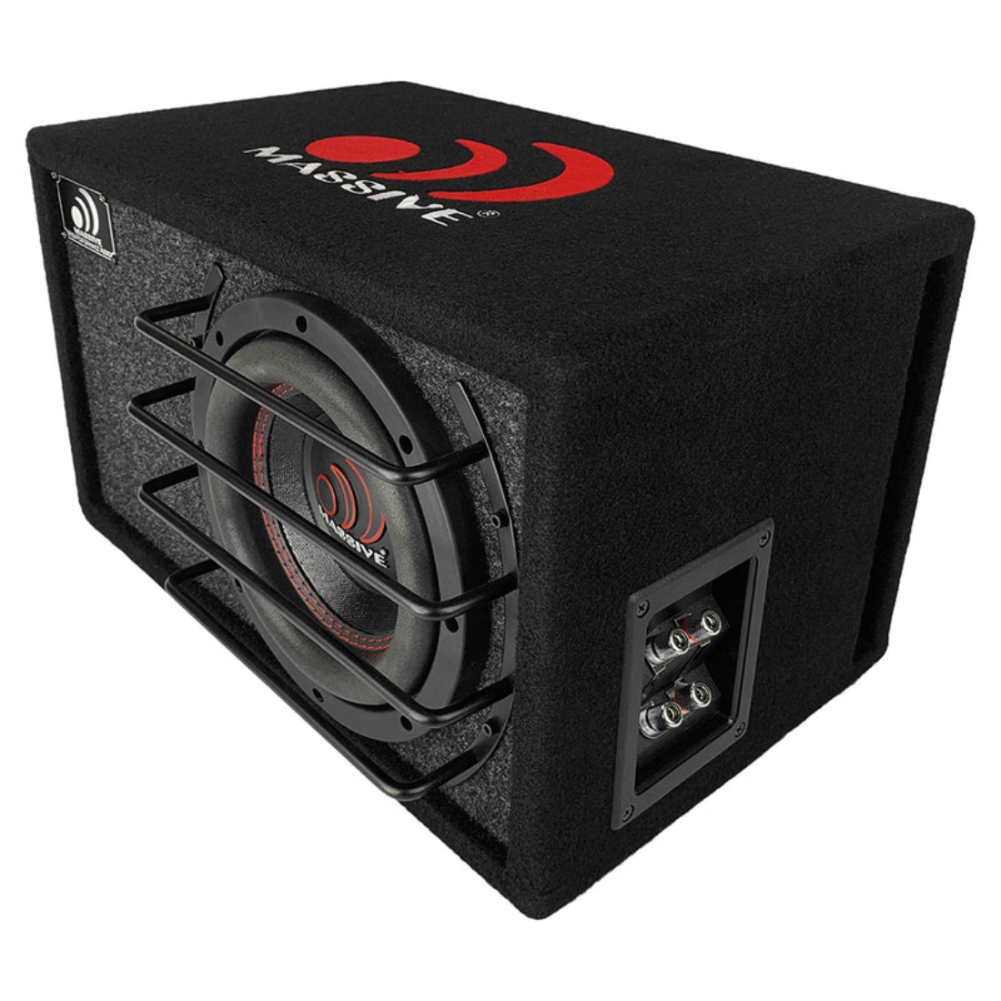 Massive Audio BG-6 6.5" 500W Max 2-Ohm Pre-Loaded Subwoofer in Ported Enclosure