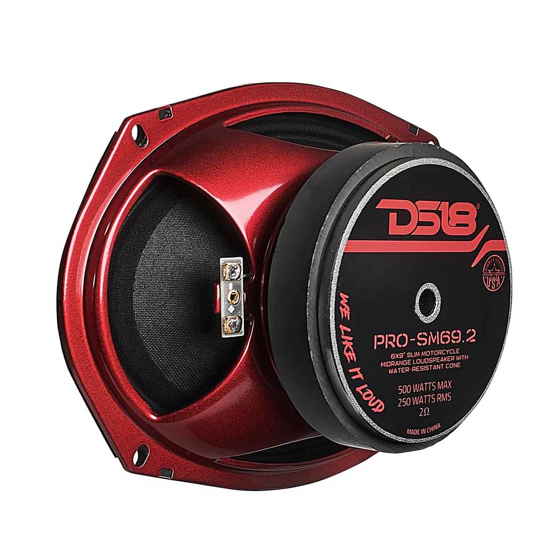 DS18 PRO-SM69.2 6" x 9" 500W Max Water Resistant Shallow Mid-Range Loudspeaker