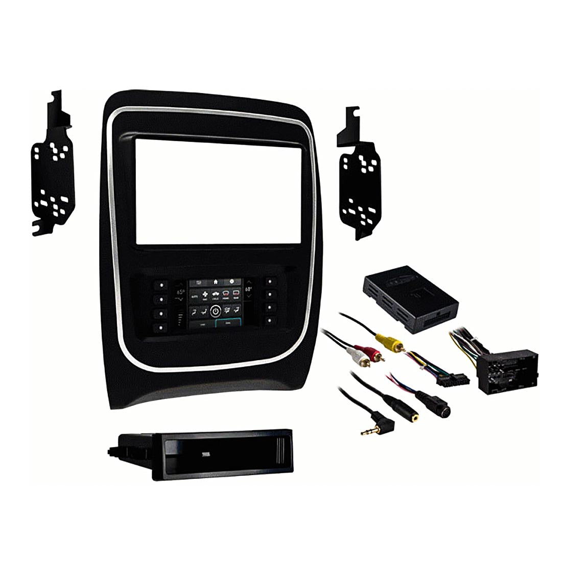 Metra 99-6537B 1-2 DIN Car Radio Installation Dash Kit for Dodge Durango 2014-17