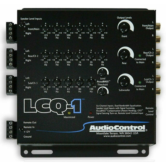 AudioControl LCQ-1 6-Channel Car Audio Line Out Converter with EQ & AccuBass