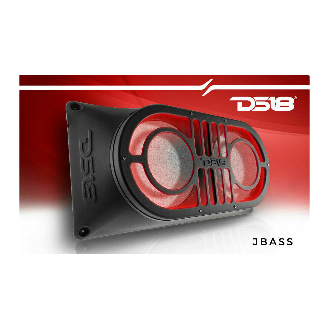 DS18 JBASS 10" Unloaded Shallow Subwoofer Enclosure for Jeep JK, JKU, & JL