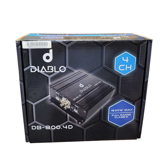 Diablo DB-800.4D 4-Channel 1600W Max Full-Range Super Mini Class-D Car Amplifier