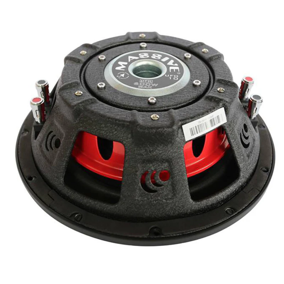 Massive Audio UFO10V2 10" 600W Max Dual 4-Ohm Voice Coil DVC Slim Subwoofer