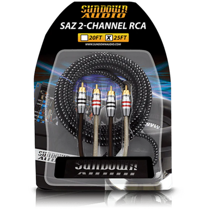 Sundown Audio SAZ-25FT 2-Channel 25Ft. Twisted 100% OFC RCA Interconnect Cable