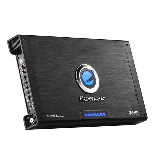 Planet Audio AC2400.4 2400 Watt Max 4-Channel Class AB MOSFET Car Power Amplifier