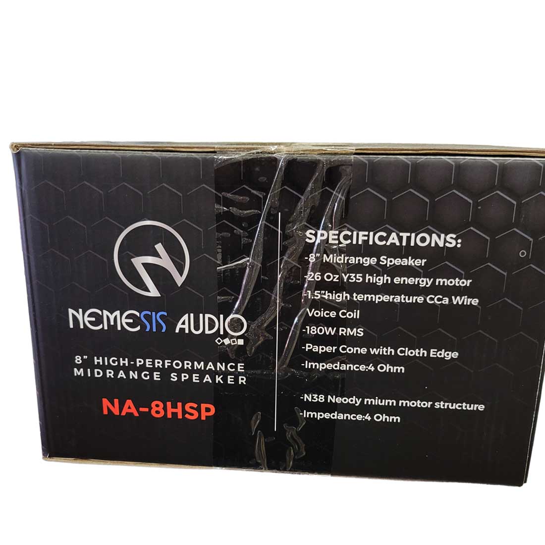 Nemesis Audio NA-8HSP 8" 180 Watts RMS 4-Ohm Car Audio Mid-Range Speaker