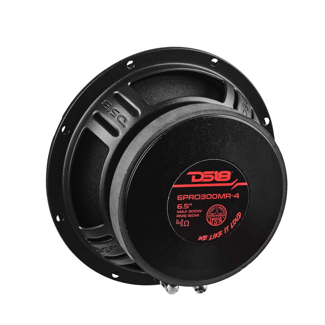 DS18 6PRO300MR-4 6.5" 300W Max Power 4-Ohm Car Audio Mid-Range Loudspeaker