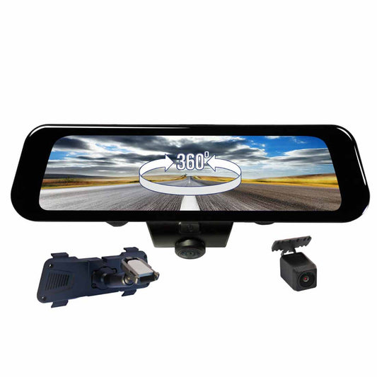 Rydeen 360 VIEW-SPL 360° Frameless Rearview Mirror w/ 4K Dash & Back-Up Cameras