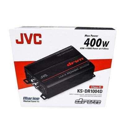 JVC KS-DR1004D 400 W Max 4-Channel Class D Marine Audio Powersports Amplifier