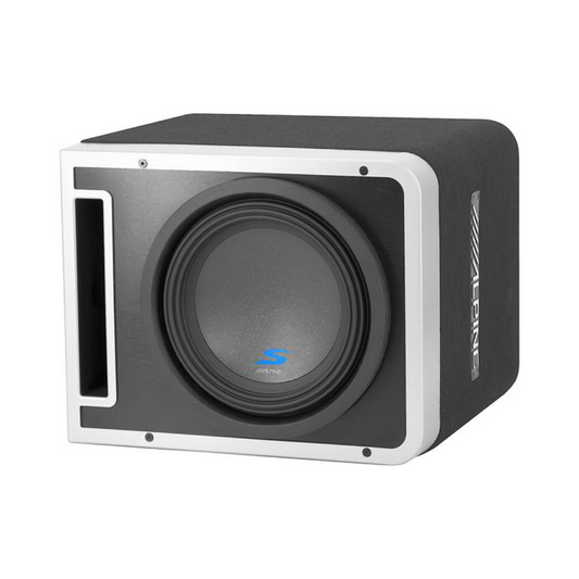 Alpine S-SB10V 10" 600W RMS Linkable Ported Car Audio Subwoofer Enclosure