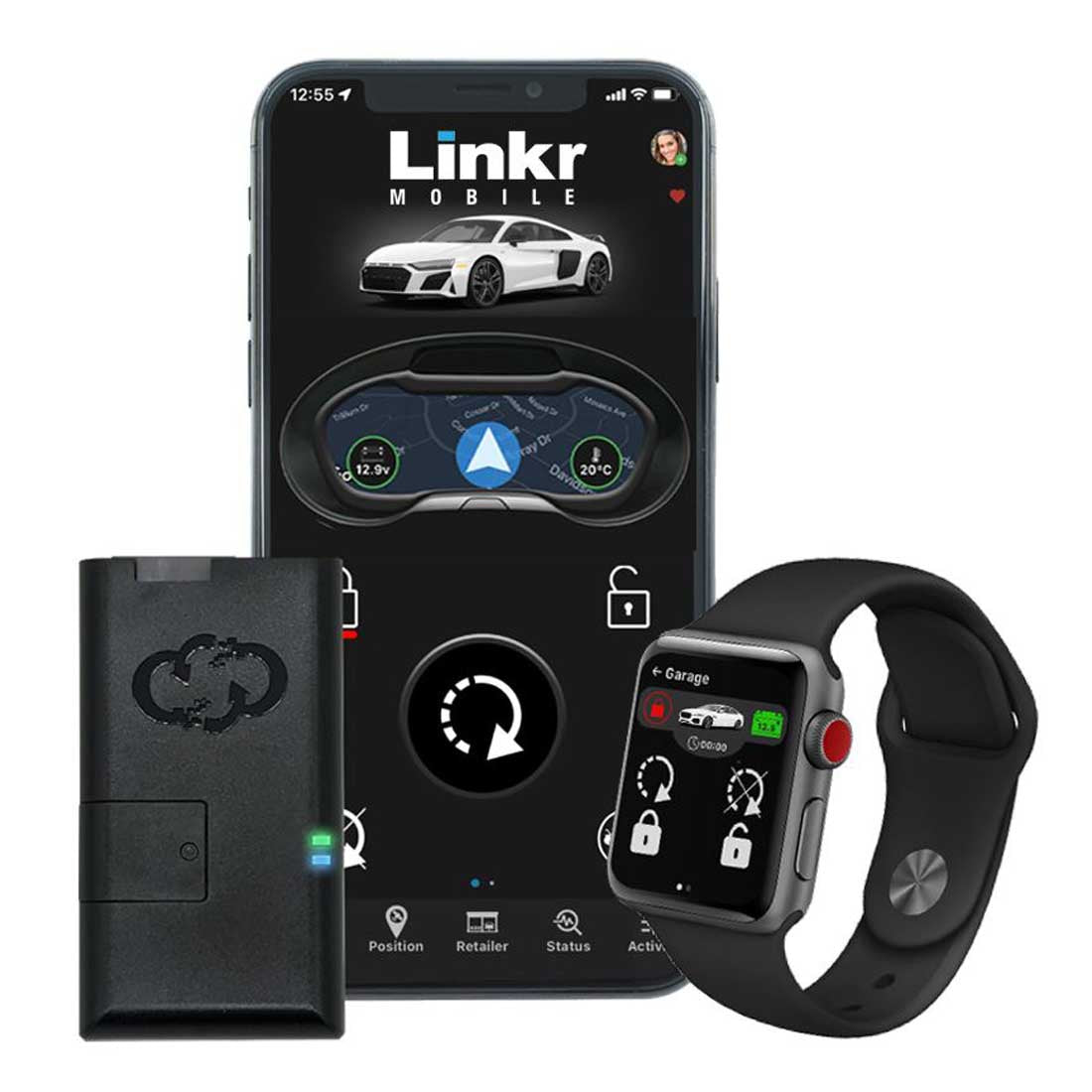 Omega LINKR-LT3 Unlimited Range Mobile Interface Smartphone Control for Vehicles