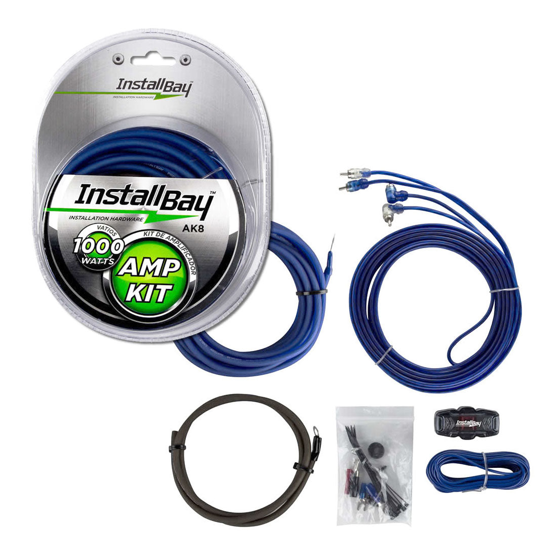 Install Bay AK8 8 Gauge Complete Car Audio Amplifier Installation Wiring Kit