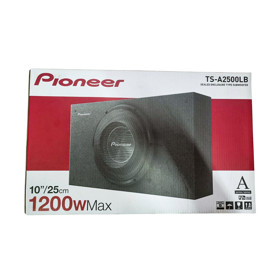 Pioneer TS-A2500LB 1200W Max 10" Shallow-Mount Pre-Loaded Subwoofer Enclosure