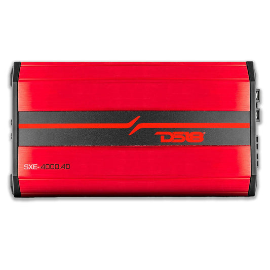 DS18 SXE-4000.4D/RD 4000W Peak 4-Channel Class-D Full Range Car Amplifier (RED)