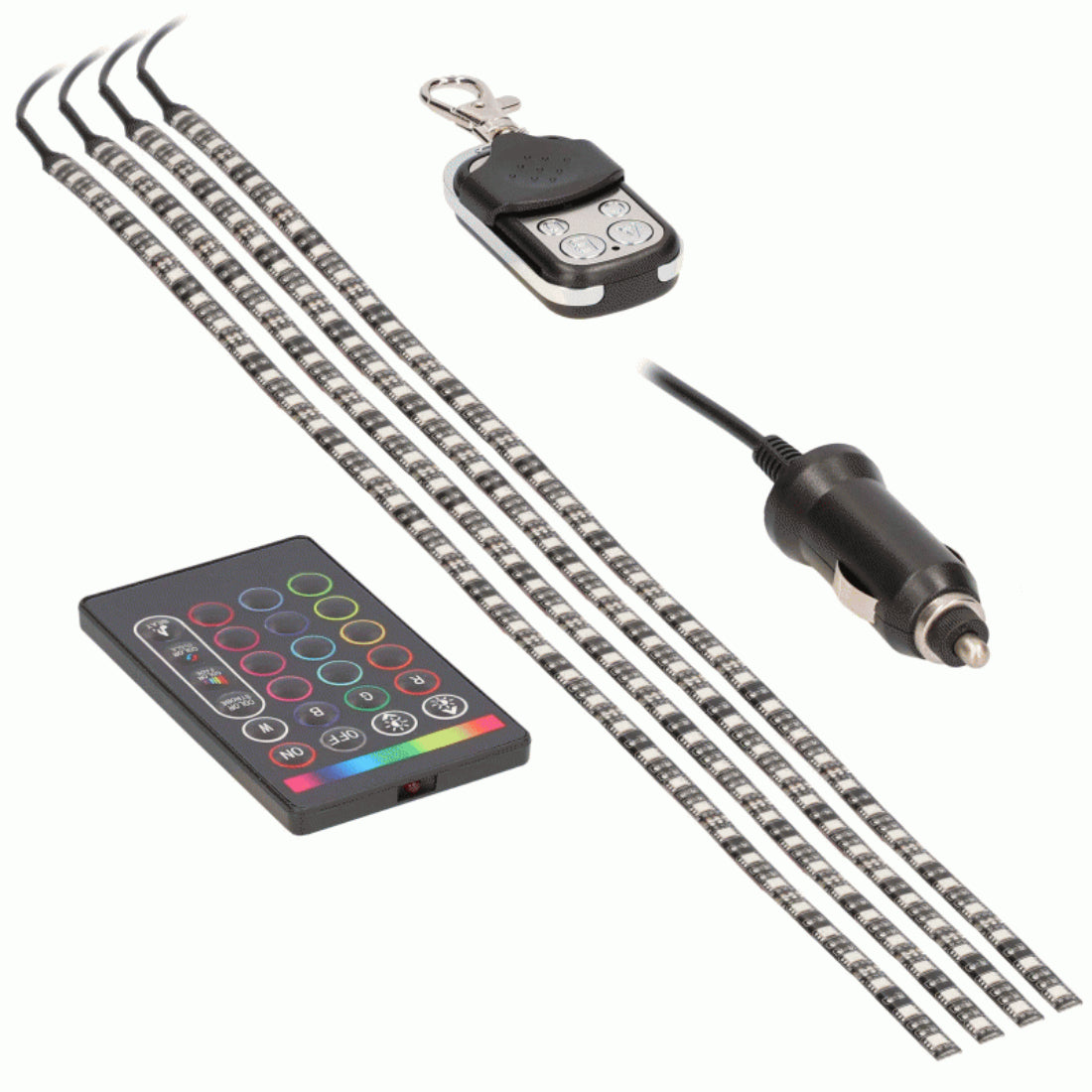 Metra DL-RGBK3 4 Pieces 24" RGB LED Wheel Well Kit - 2 Remote Types