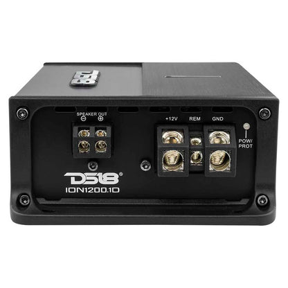 DS18 ION1200.1D 1-Channel 3600W Peak Full-Range Class-D Compact Car Amplifier